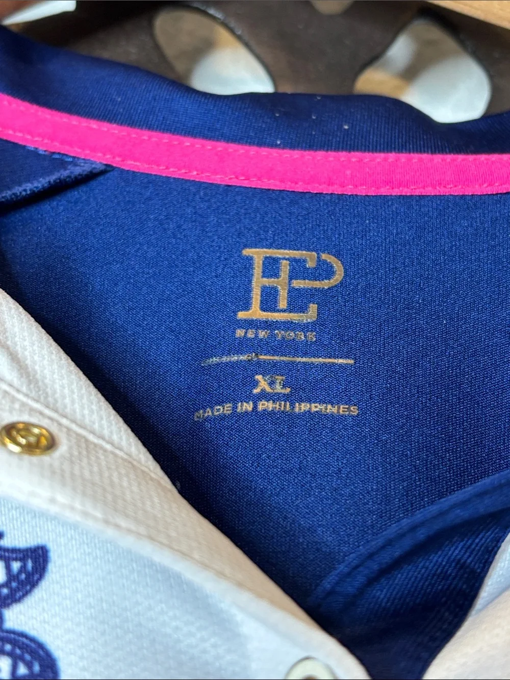 💙 EP Pro Women’s Golf Polo XL Navy Pink White Stretch Performance Top 💙 - Picture 4 of 10